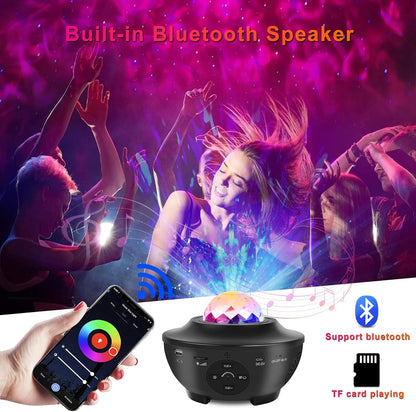 Bluetooth Star Projector Night Light for Kids - Compatible with Alexa & Google, Large Coverage, Ideal Christmas Gift