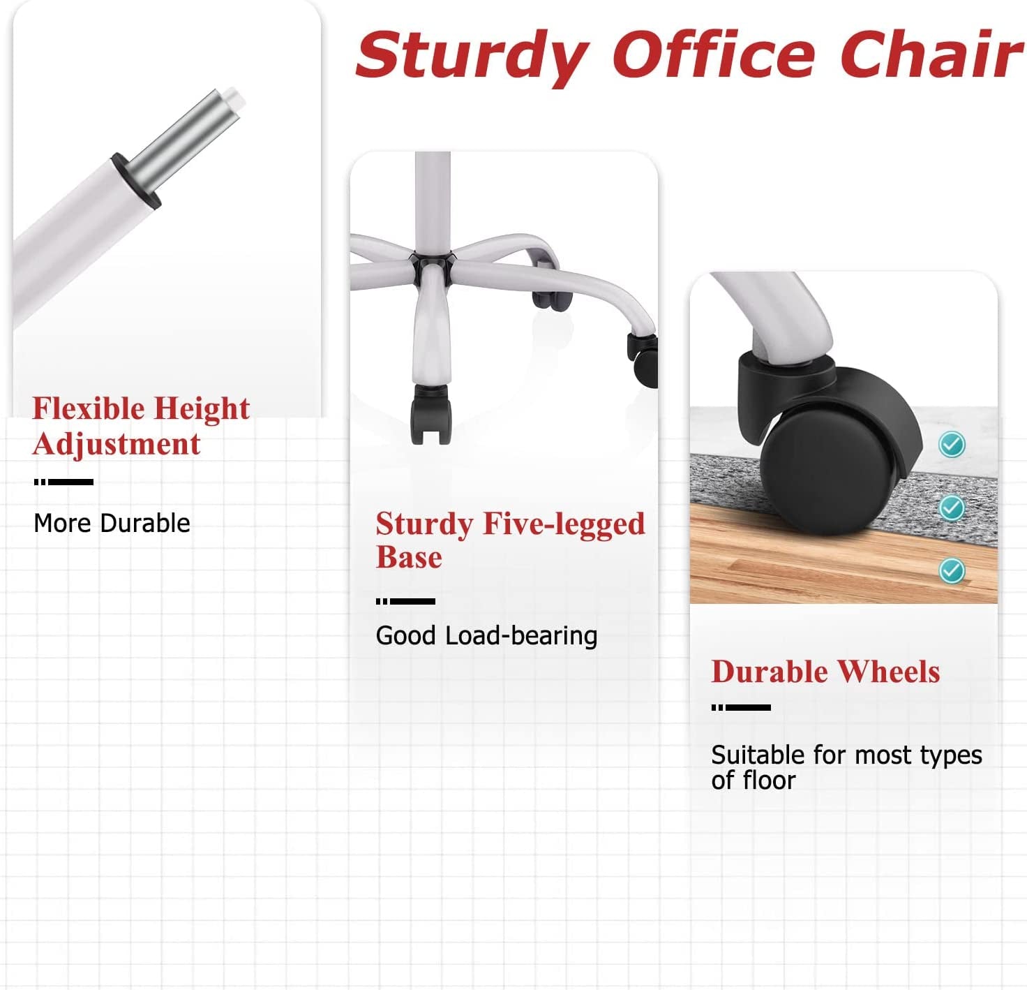 Ergonomic Computer, Home Wheels Mesh Office Desk, Mid Back Rolling Task Chair, Blue